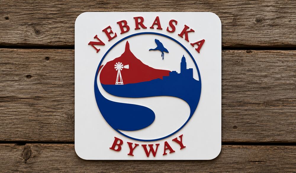 Nebraska Byway Road Sign Scenic Highway Route Marker Freeway Travel